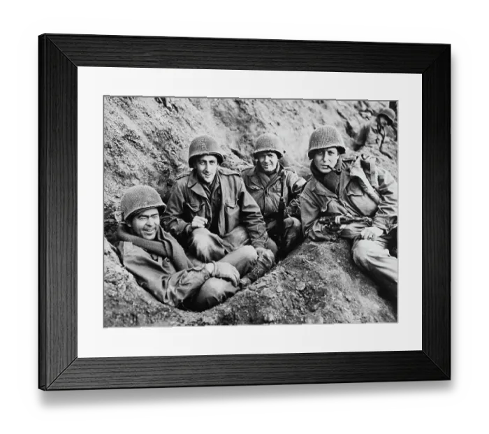 Framed Print : Soldier Seen After Crossing the Prum Framed Print : Soldier Seen After Crossing the Prum