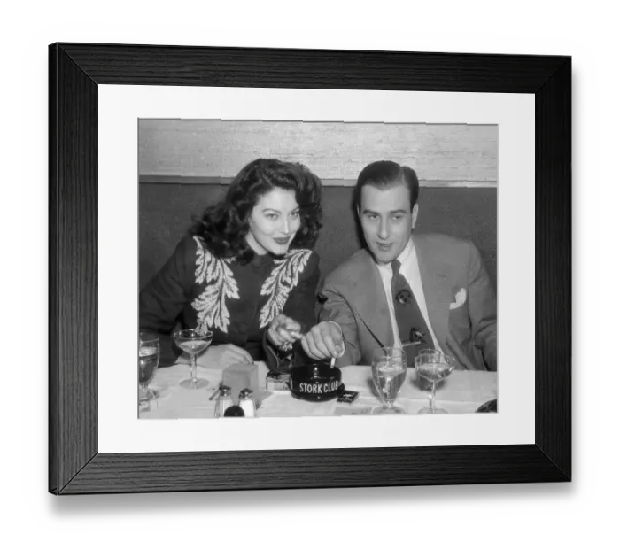 Framed Print : Artie Shaw and Ava Gardner Sitting in Nightclub Framed Print : Artie Shaw and Ava Gardner Sitting in Nightclub