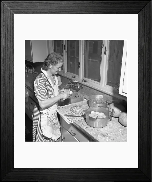 Framed Print : A Woman's Responsibilities on the Farm Framed Print : A Woman's Responsibilities on the Farm