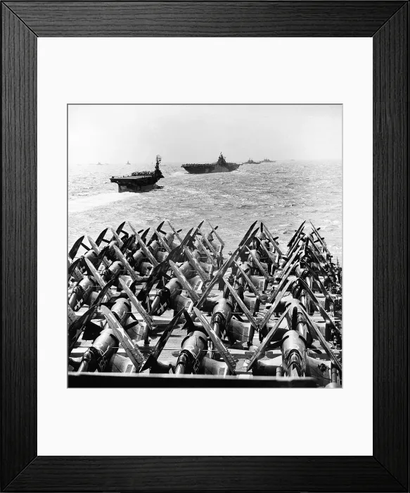 Framed Print : US Navy Corsair Fighter Airplanes on Deck of Aircraft Carrier Framed Print : US Navy Corsair Fighter Airplanes on Deck of Aircraft Carrier