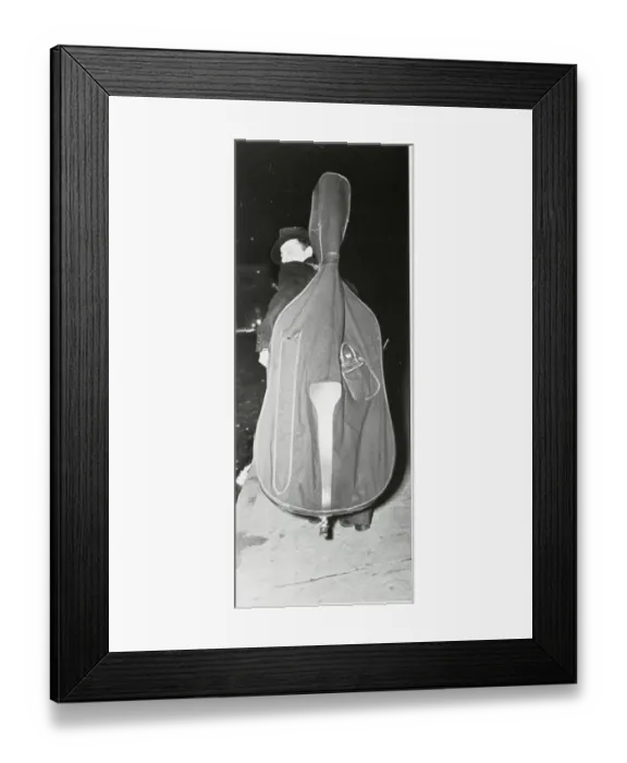 Framed Print : Musician Carrying Bass Framed Print : Musician Carrying Bass
