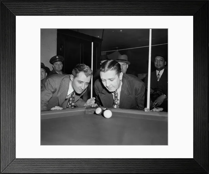 Framed Print : Billiard Players Staring At Pool Balls