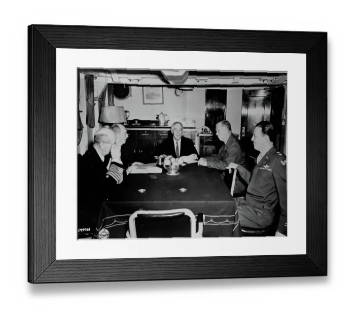 Framed Print : President Roosevelt Meeting with Military Leaders Framed Print : President Roosevelt Meeting with Military Leaders