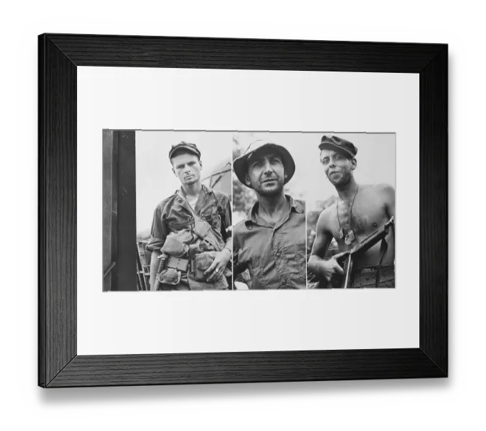 Framed Print : American Rangers Who Led Prizon Camp Raid on Luzon Framed Print : American Rangers Who Led Prizon Camp Raid on Luzon