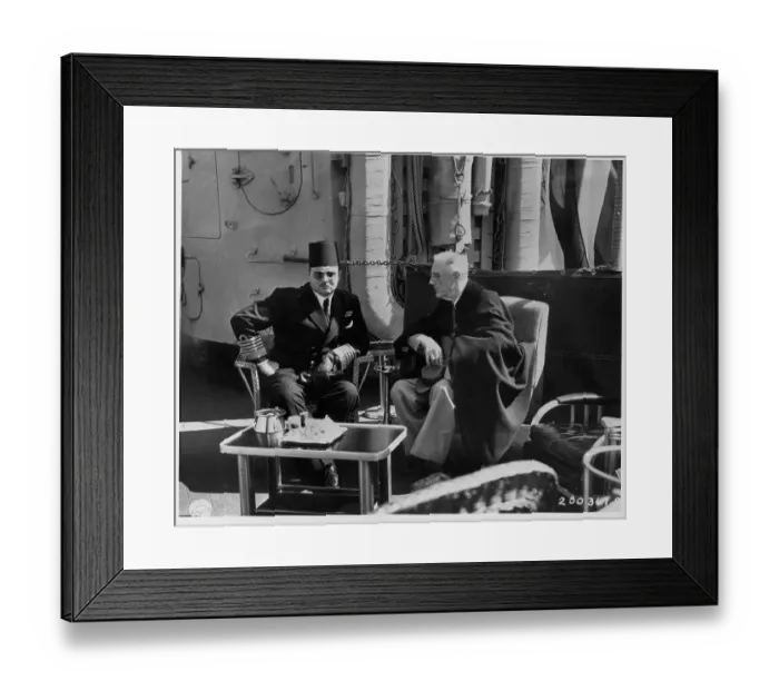 Framed Print : King Farouk and Franklin Delano Roosevelt