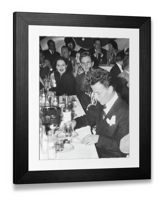 Framed Print : Frank Sinatra at a Party Framed Print : Frank Sinatra at a Party
