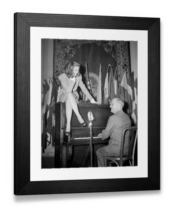 Framed Print : Vice-President Truman Plays Piano for Lauren Bacall Framed Print : Vice-President Truman Plays Piano for Lauren Bacall