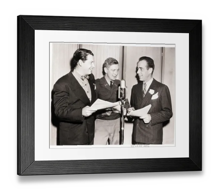 Framed Print : Milton Berle Humphrey Bogart and Charles Shea Framed Print : Milton Berle Humphrey Bogart and Charles Shea