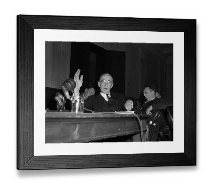 Framed Print : Dr. Vannevar Bush Preparing to Give Testimony
