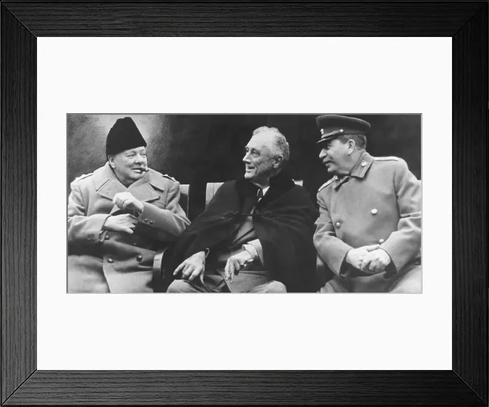 Framed Print : Churchill, Roosevelt, and Stalin at Yalta