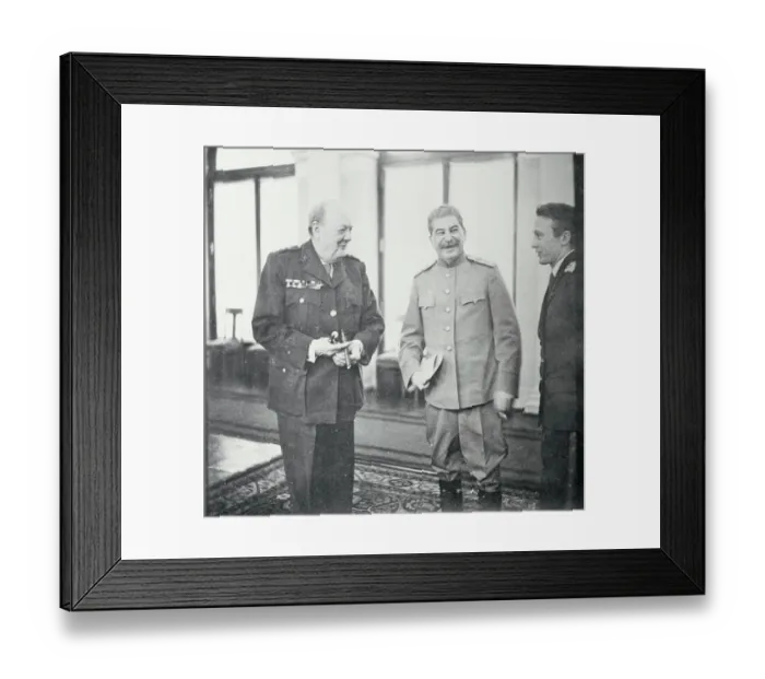 Framed Print : Prime Minister Churchill and Marshal Stalin During Meeting at Yalta Framed Print : Prime Minister Churchill and Marshal Stalin During Meeting at Yalta