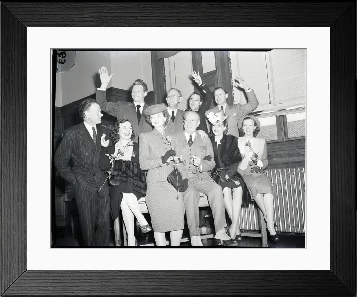 Framed Print : Stars Smile A Greeting At Their Arrival Framed Print : Stars Smile A Greeting At Their Arrival