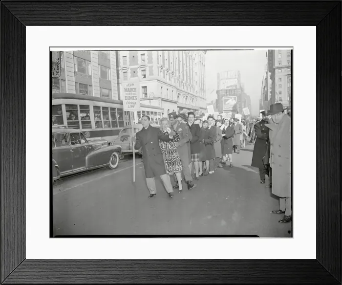 Framed Print : Conga Line During March of Dimes Rally Framed Print : Conga Line During March of Dimes Rally