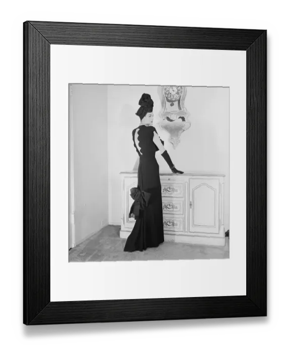 Framed Print : Woman Models Samuel Kass Dress Framed Print : Woman Models Samuel Kass Dress