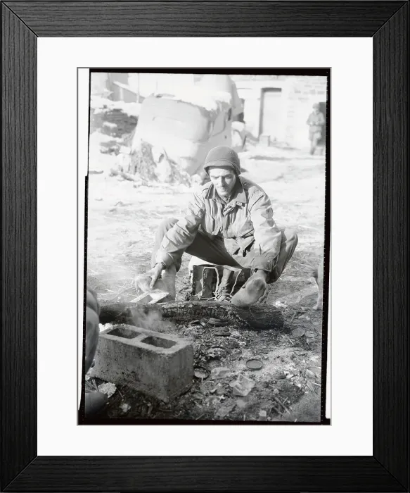 Framed Print : Soldier Warming His Feet Framed Print : Soldier Warming His Feet