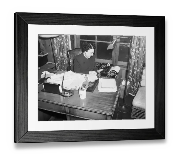 Framed Print : Louella Parsons in Her Office Framed Print : Louella Parsons in Her Office