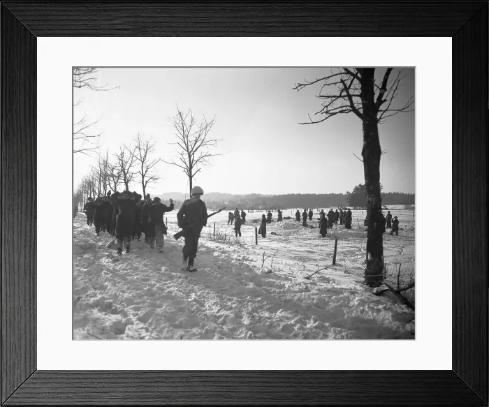 Framed Print : Battle of the Bulge: German POWs Framed Print : Battle of the Bulge: German POWs