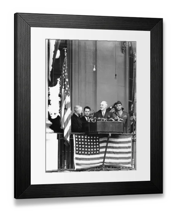 Framed Print : President Roosevelt Shaking Hands with Vice President Truman Framed Print : President Roosevelt Shaking Hands with Vice President Truman