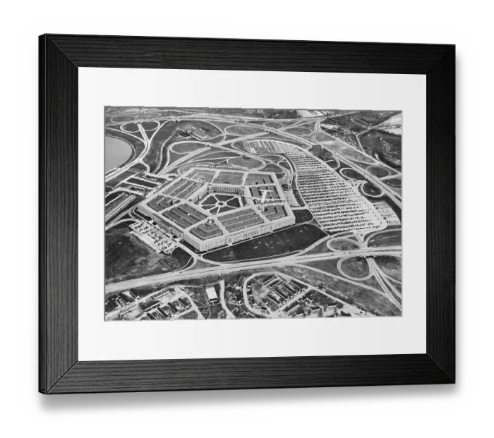 Framed Print : Pentagon and Surrounding Highways Framed Print : Pentagon and Surrounding Highways