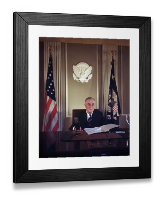 Framed Print : President Franklin Roosevelt in Oval Office Framed Print : President Franklin Roosevelt in Oval Office