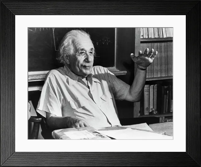 Framed Print : Albert Einstein Holds an Informal Seminar Framed Print : Albert Einstein Holds an Informal Seminar