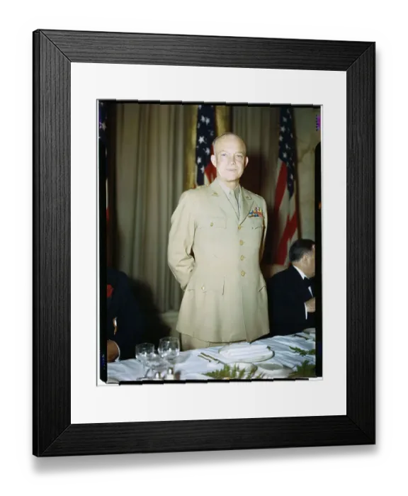 Framed Print : Dwight Eisenhower Standing at Reception Framed Print : Dwight Eisenhower Standing at Reception