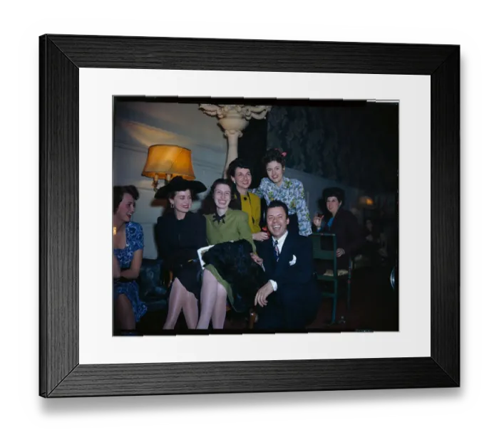 Framed Print : Percy Westmore Sitting with Women Framed Print : Percy Westmore Sitting with Women
