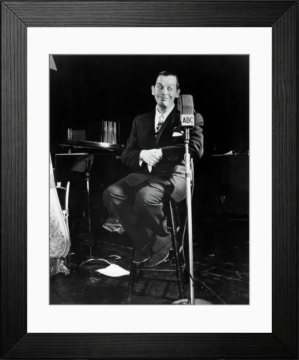 Framed Print : Milton Berle Seated On Stool Framed Print : Milton Berle Seated On Stool