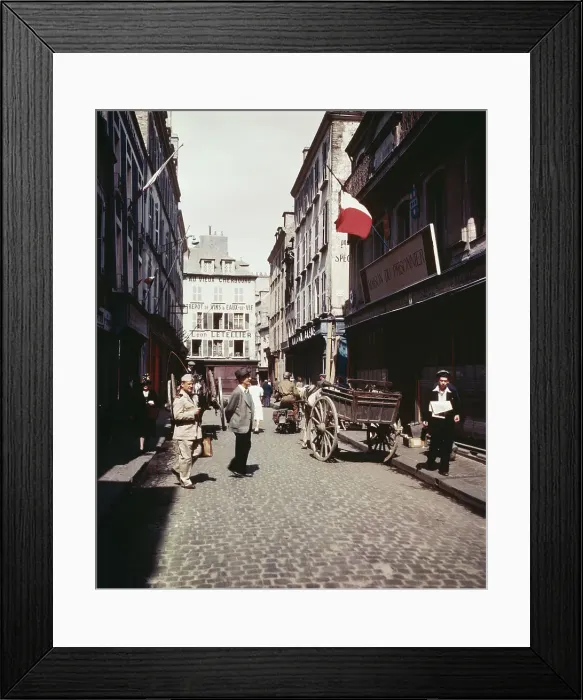 Framed Print : View of Cherbourg Street After Liberation Framed Print : View of Cherbourg Street After Liberation