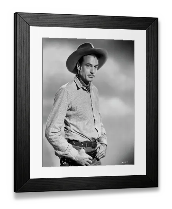 Framed Print : Gary Cooper in Cowboy Outfit Framed Print : Gary Cooper in Cowboy Outfit