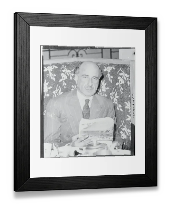 Framed Print : Clarence Hatry Reading a Magazine Framed Print : Clarence Hatry Reading a Magazine