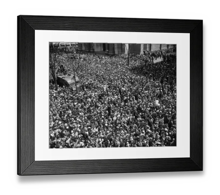 Framed Print : Crowd At Rockefeller Center Easter Parade Framed Print : Crowd At Rockefeller Center Easter Parade