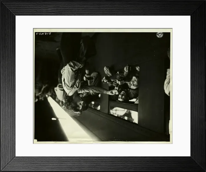 Framed Print : Nurse Giving Goodies to Soldiers on Train Framed Print : Nurse Giving Goodies to Soldiers on Train