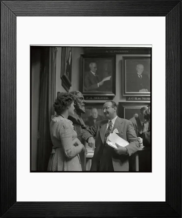 Framed Print : Sidney Hook Conversing Inside Philosophers Congress Framed Print : Sidney Hook Conversing Inside Philosophers Congress