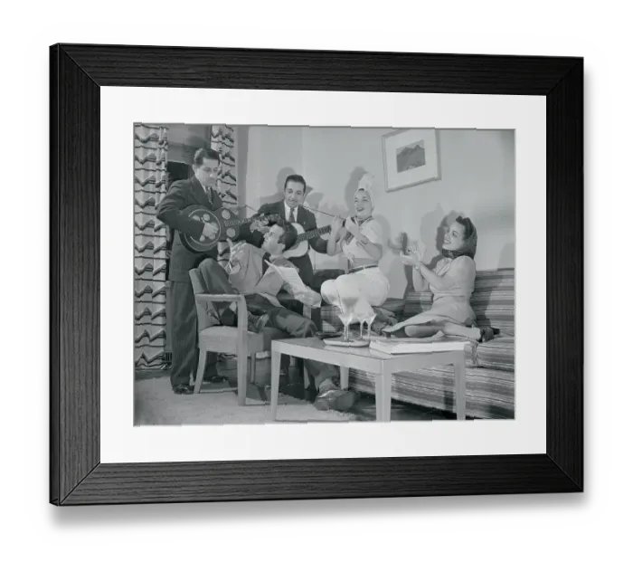 Framed Print : Carmen Miranda Singing Along With Band Framed Print : Carmen Miranda Singing Along With Band