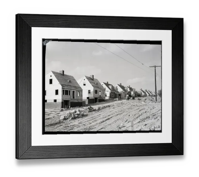 Framed Print : Homes Being Constructed Framed Print : Homes Being Constructed