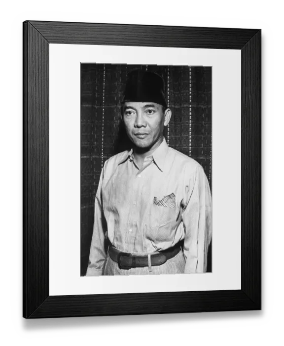 Framed Print : Indonesian President Sukarno Framed Print : Indonesian President Sukarno