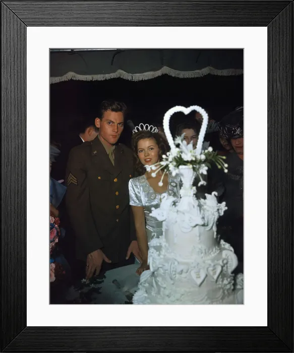 Framed Print : Shirley Temple with New Husband Framed Print : Shirley Temple with New Husband