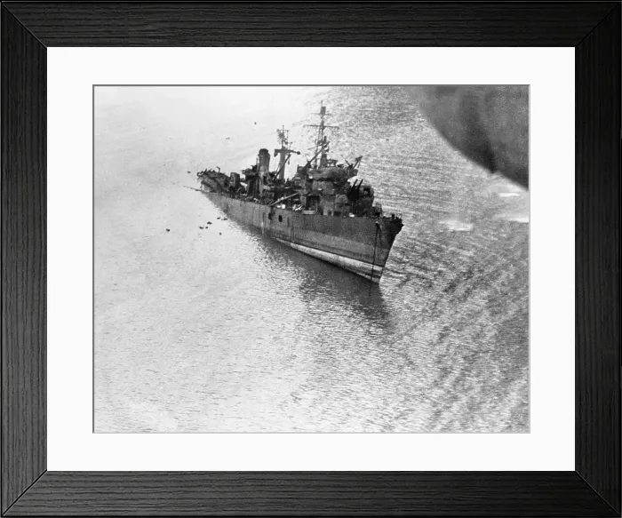 Framed Print : Sinking Japanese Ship Framed Print : Sinking Japanese Ship