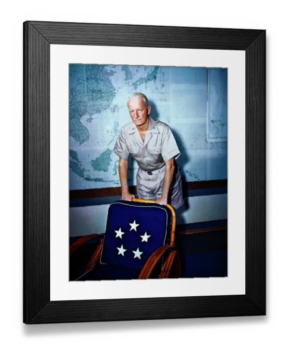 Framed Print : Chester William Nimitz Sitting at his Desk Framed Print : Chester William Nimitz Sitting at his Desk
