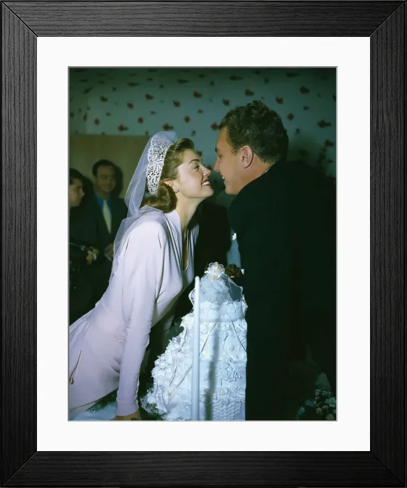 Framed Print : Esther Williams and New Hubby Over Cake Framed Print : Esther Williams and New Hubby Over Cake
