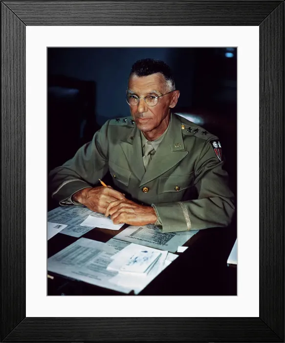 Framed Print : General Joseph Stilwell Sitting at Desk Framed Print : General Joseph Stilwell Sitting at Desk
