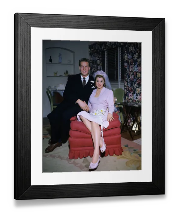 Framed Print : Portrait of Esther Williams and New Hubby Framed Print : Portrait of Esther Williams and New Hubby