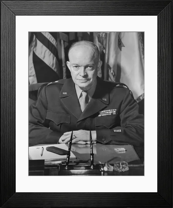 Framed Print : Portrait of Dwight D. Eisenhower Framed Print : Portrait of Dwight D. Eisenhower