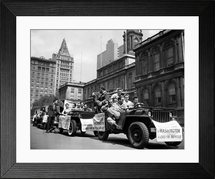 Framed Print : Motorcade to Washington for Amputees Framed Print : Motorcade to Washington for Amputees