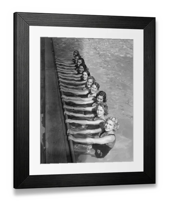 Framed Print : L.A.A.C. Female Swim Team Framed Print : L.A.A.C. Female Swim Team