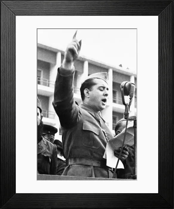 Framed Print : Enver Hoxha Addressing Rally Framed Print : Enver Hoxha Addressing Rally