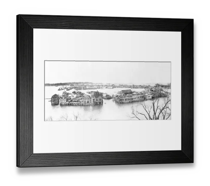 Framed Print : Sea-Inundated Middelburg in Winter Framed Print : Sea-Inundated Middelburg in Winter