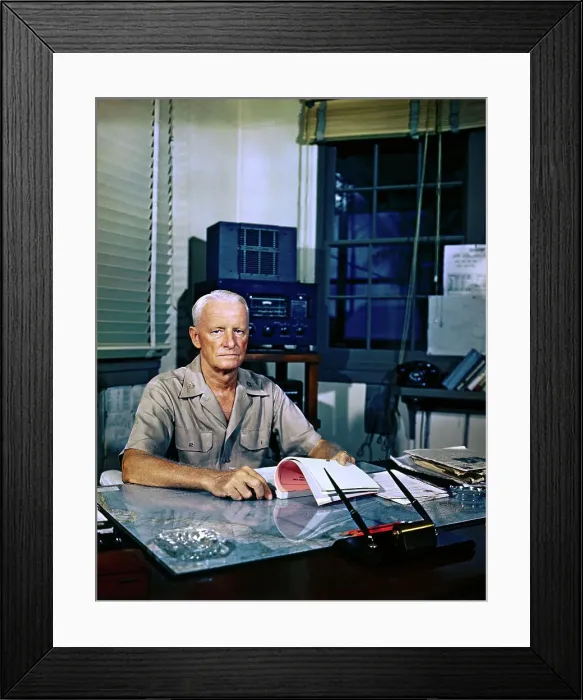 Framed Print : Portrait of Admiral Chester Nimitz Framed Print : Portrait of Admiral Chester Nimitz