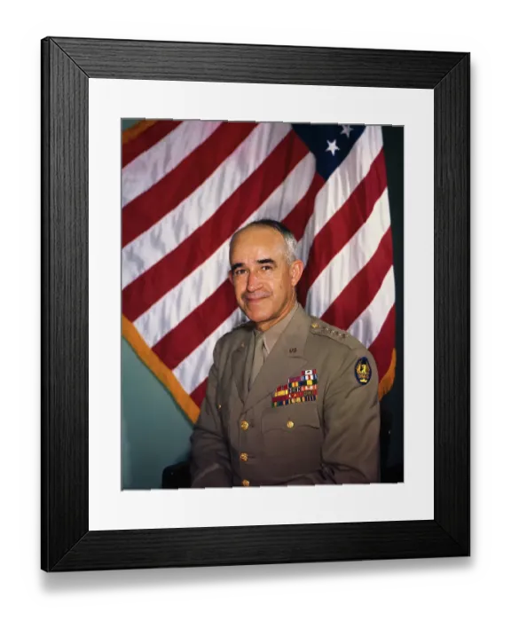 Framed Print : Portrait of General Omar Bradley Framed Print : Portrait of General Omar Bradley